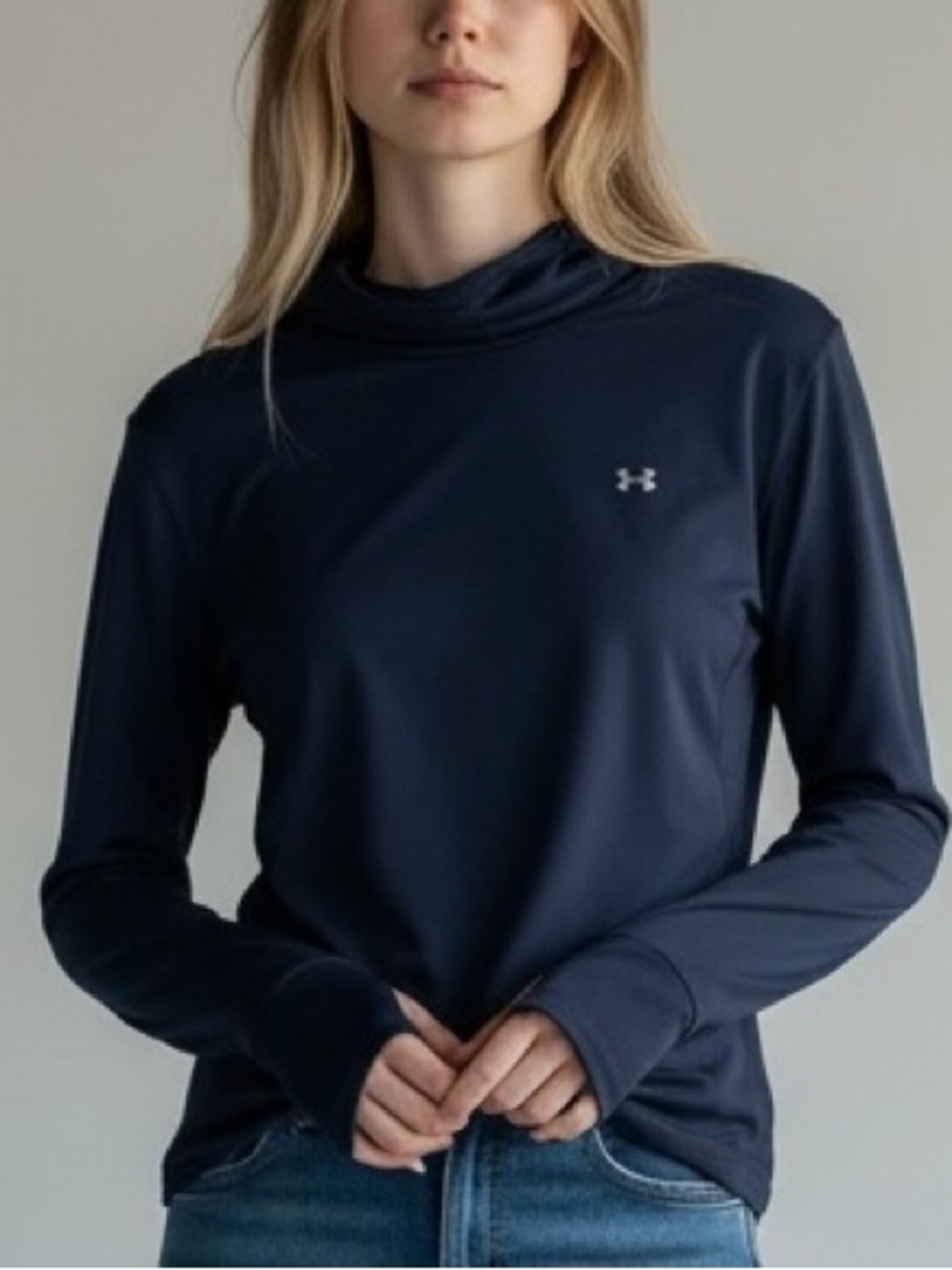 Under Armour Logo Pullover Hoodie Size Large Black Rival Fleece Top